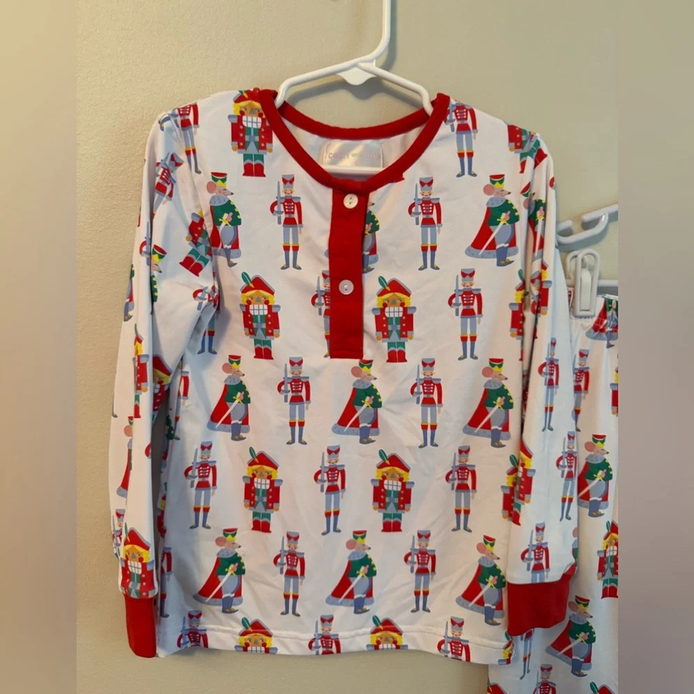 Cecil and Lou Kids Nutcracker Pajama Set - Red and White